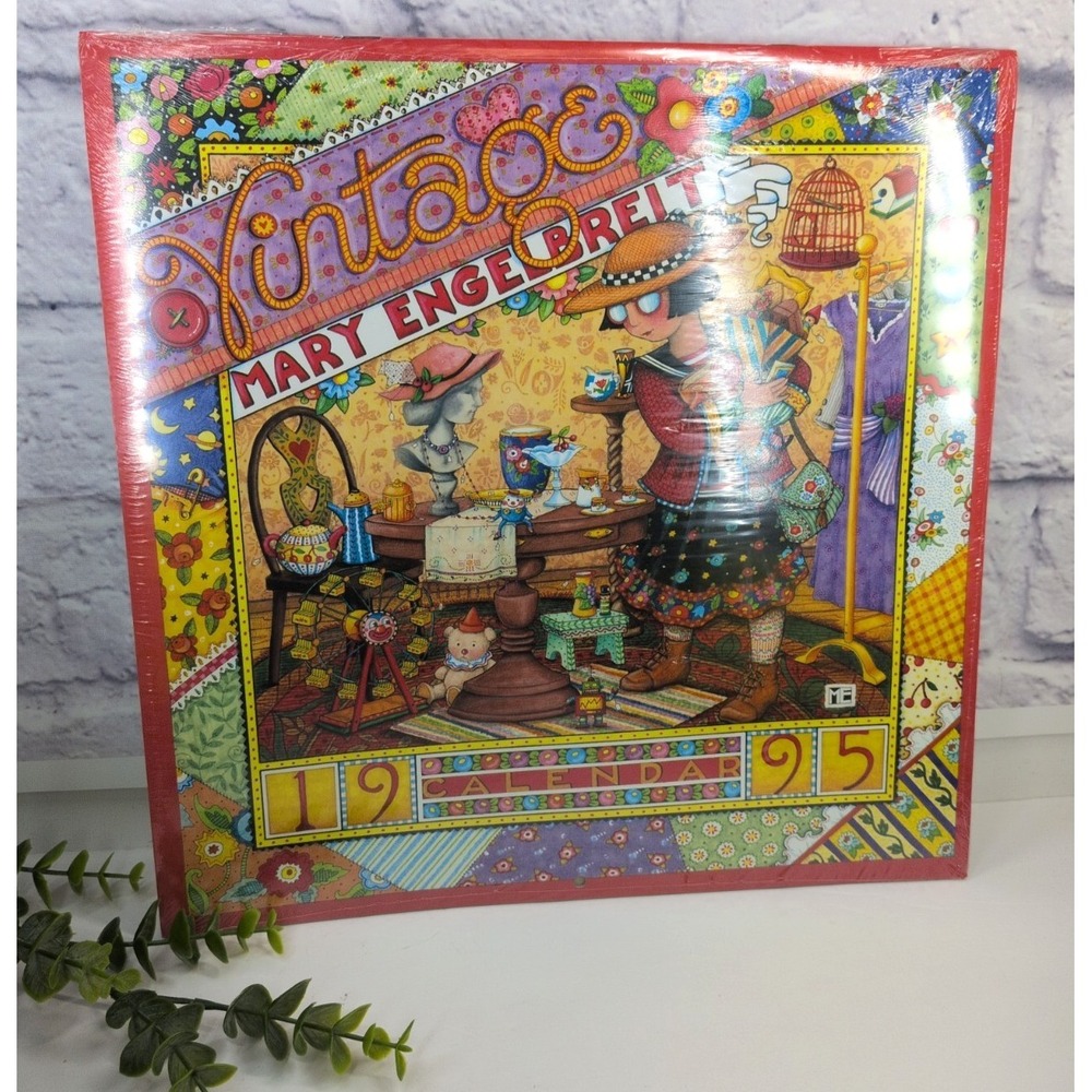 VNTG SEALED NEW 1995😍Mary Engelbreit Wall Calendar 12" Frameable Art Works 2034
